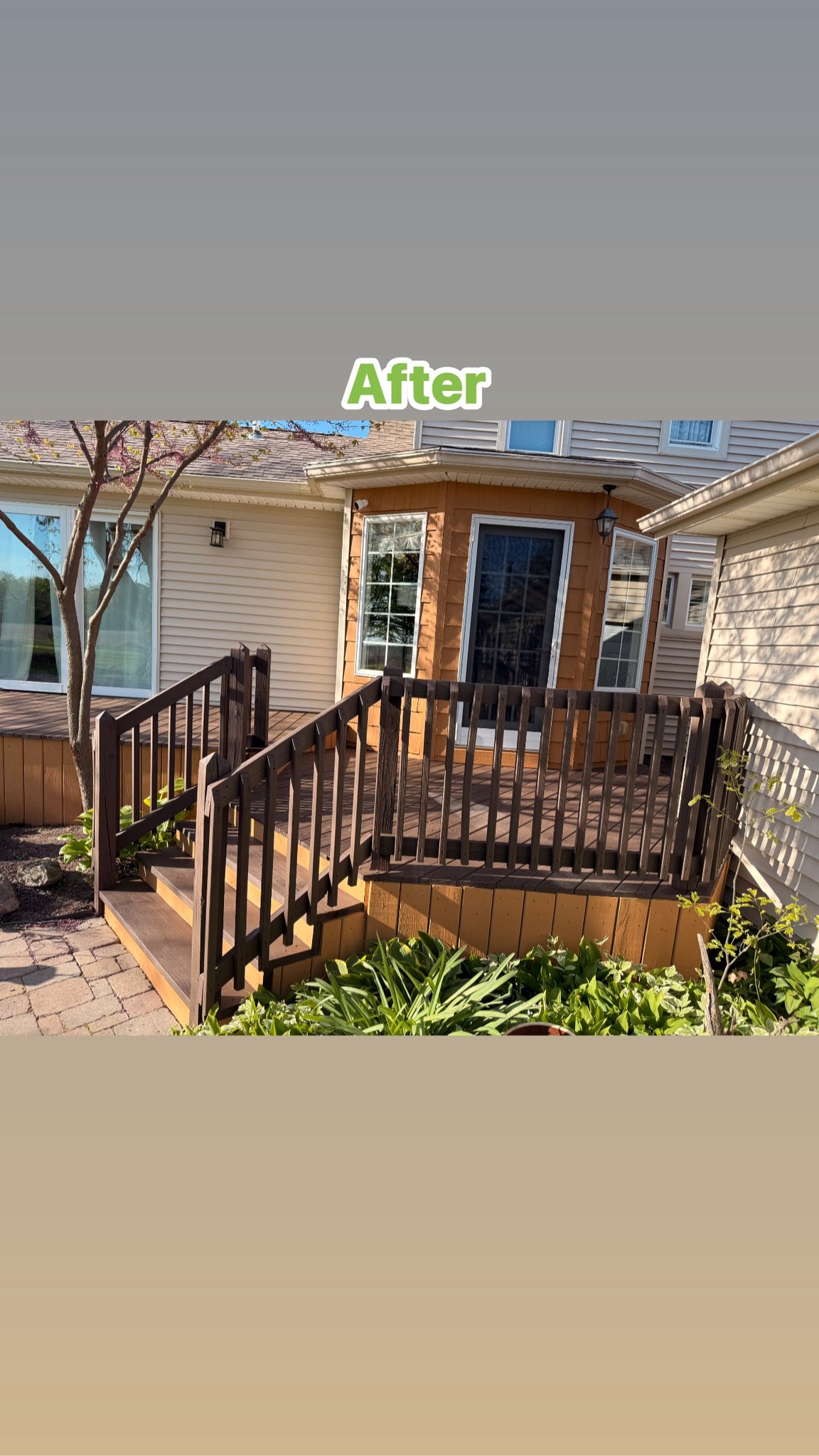 after home and deck paint result