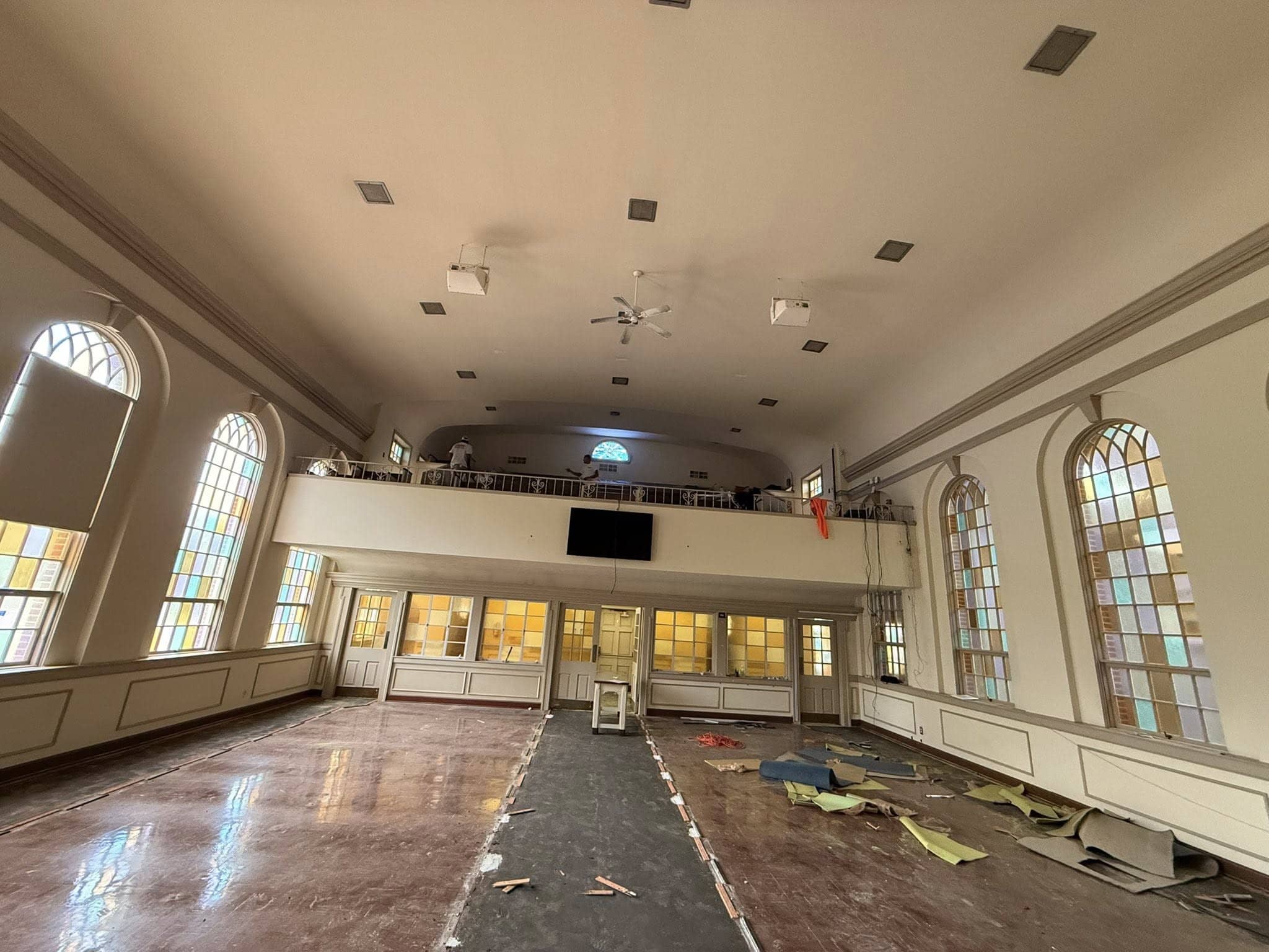 church interior paint project