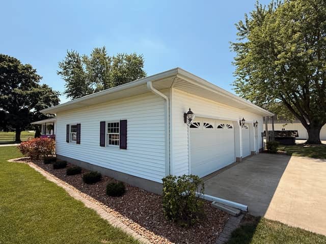 garage white exterior