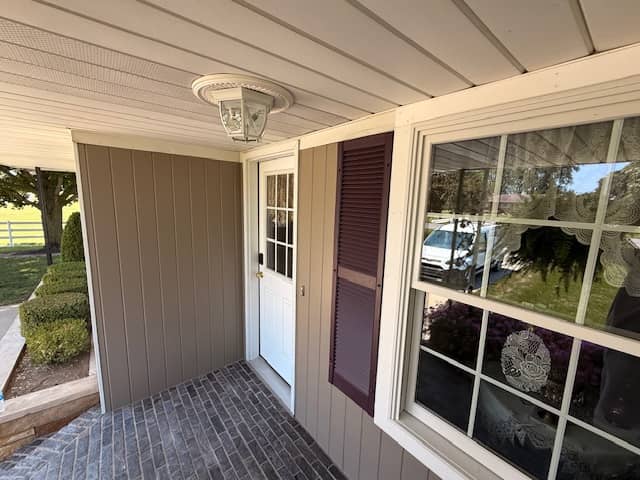 home door and porch painted