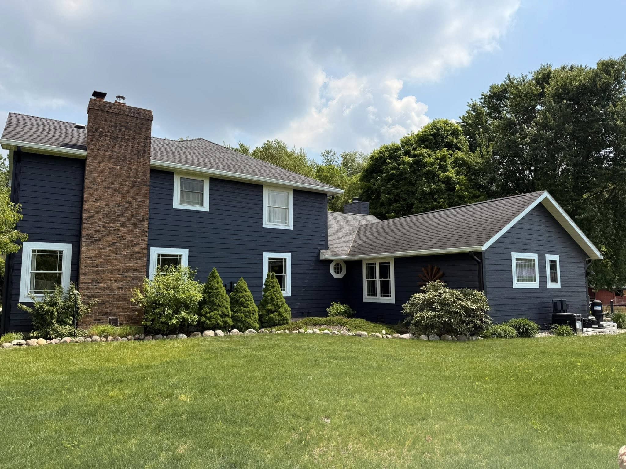 blue exterior home paint