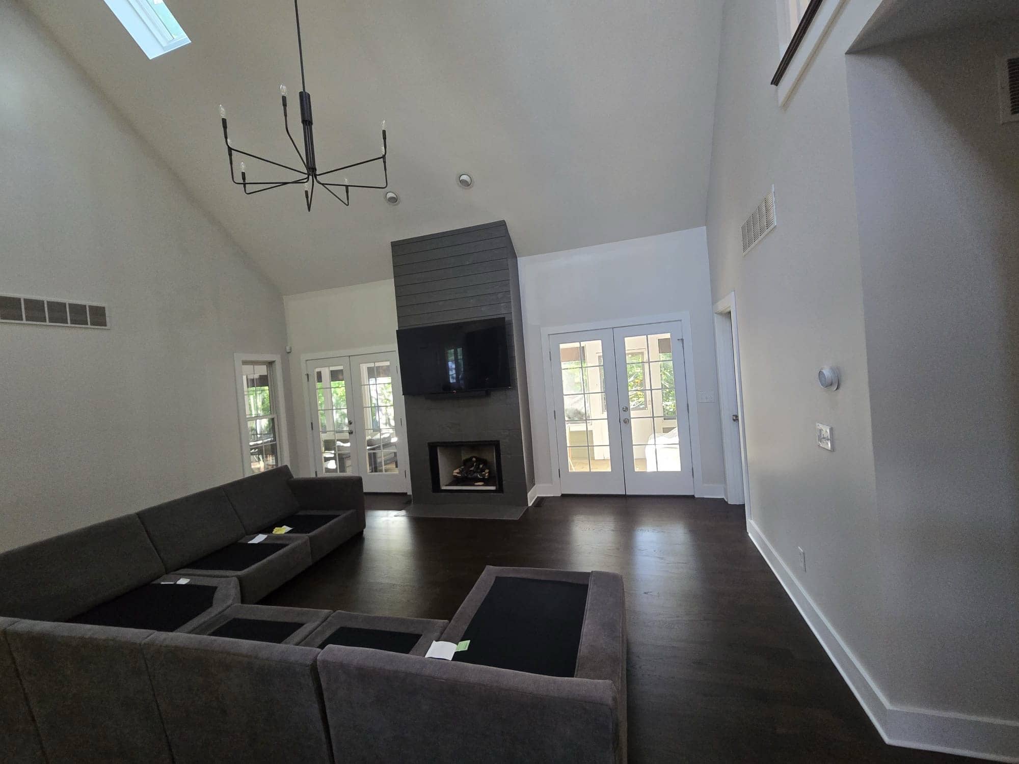 living room with fresh paint