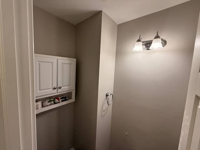 white painted cabinets