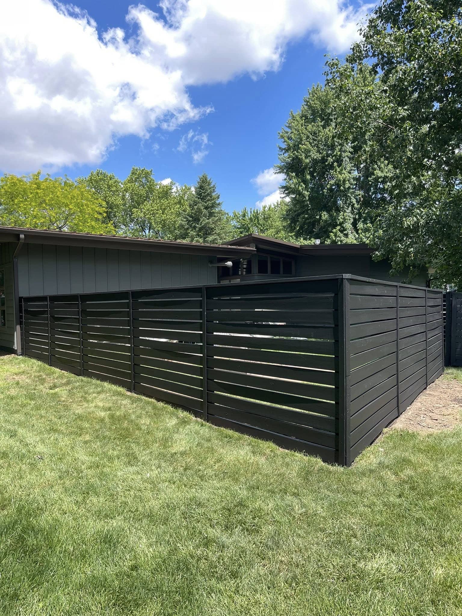 black outdoor fence