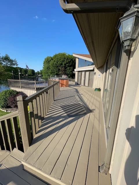 gray painted deck